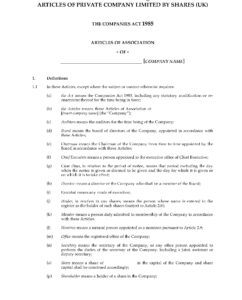Articles of association