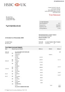 Bank statement