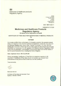 Certificate of freesale
