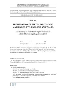 Conversion of civil partnership to marriage certificate
