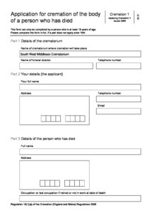 Cremation certificate