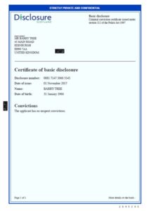 Disclosure Scotland document