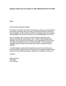 Doctors letter