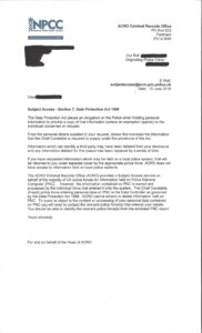 Police disclosure document