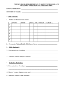 Veterinary document